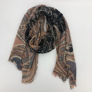 🎈Vintage Scarf, Neutral Colors Paisley 27X72